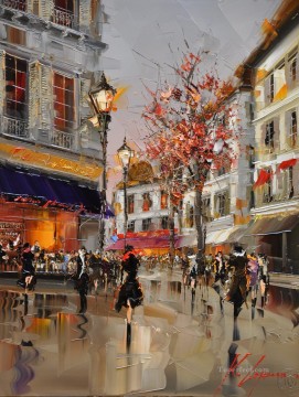 paris cafes cafe Painting - Kal Gajoum Paris 15